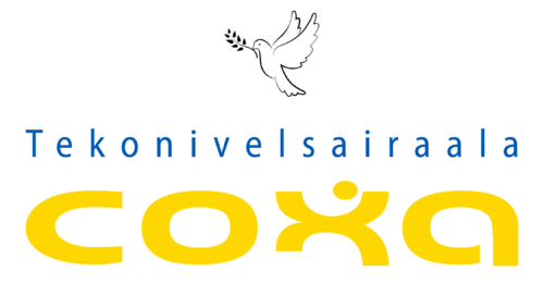 Kuvassa Coxan Ukraina logo